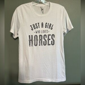 Just A Girl Who Loves Horses Small Women’s Short Sleeve Tee
